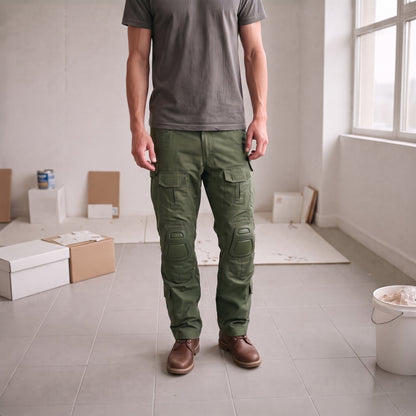 Knieschutzhose Herren | Ripstop | Cargotaschen | Knieschoner inklusive
