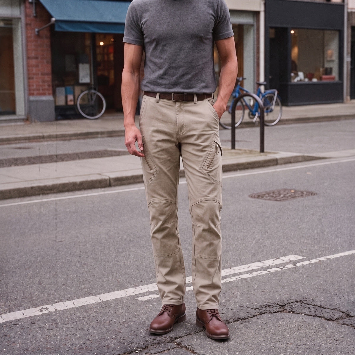 Outdoorhose Herren | Stretch | Canvas | Cargotaschen