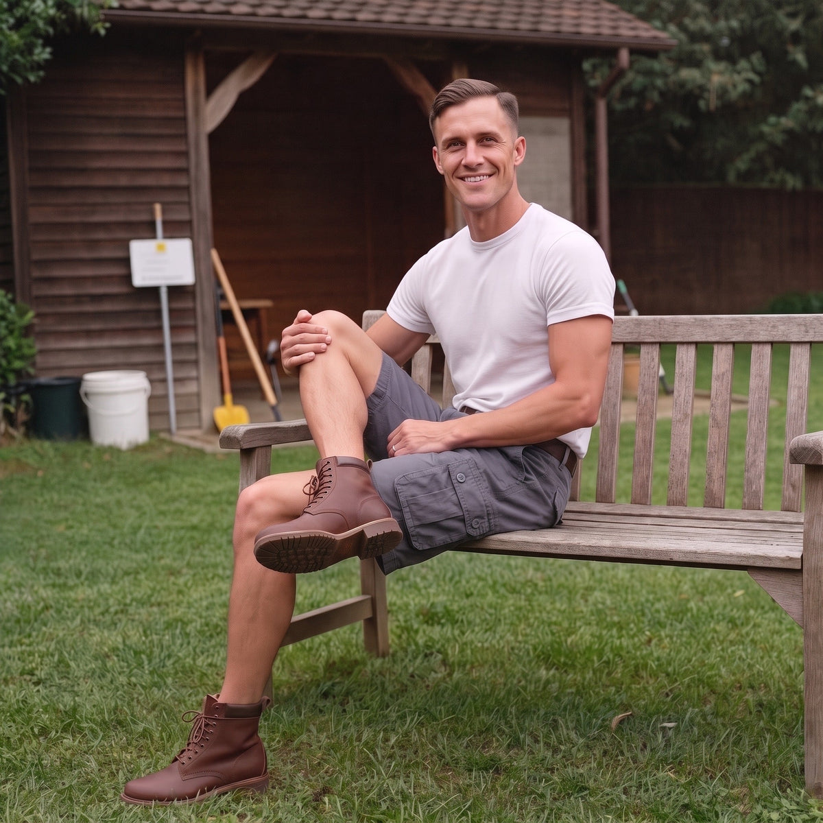 Bermudashorts Herren | Cargo | Baumwolle | Knielang