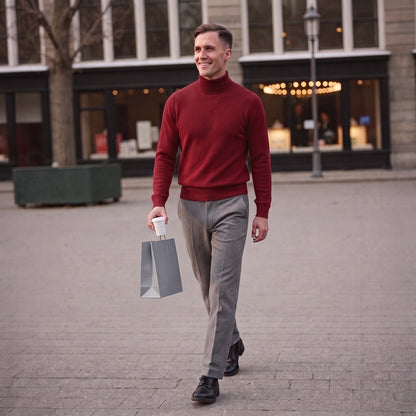 Feinstrick Rollkragenpullover Herren | Regular Fit | Zeitlos