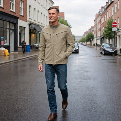 Fieldjacke Herren | Stehkragen | Wetterfest | Ärmeltasche