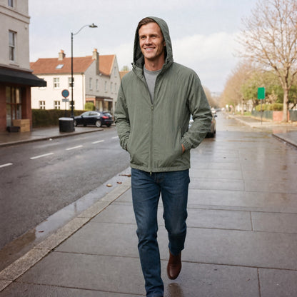Ultraleichte Windjacke Herren | Kapuze | Wasserabweisend | Netzfutter