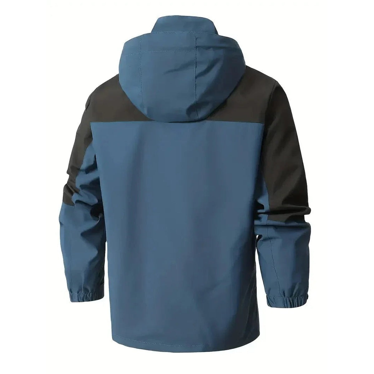 Blaue Regenjacke, Rückseite