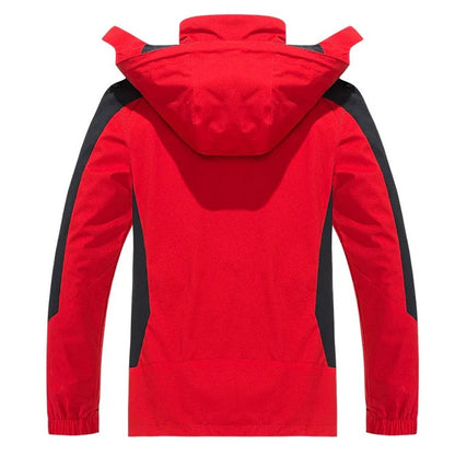 Rote Wanderjacke, Rückseite