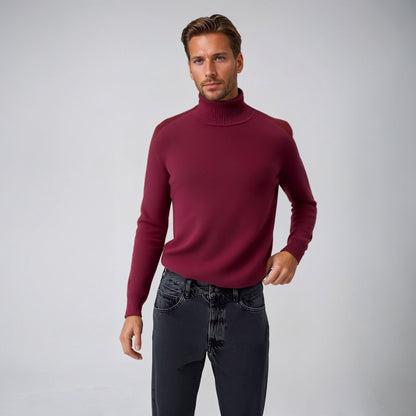 Rollkragenpullover Herren | Feinstrick | Gerippter Kragen | Gerader Schnitt
