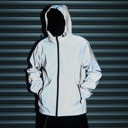 Reflektierende Windjacke Herren | Kapuze | Leicht