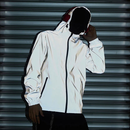 Reflektierende Windjacke Herren | Kapuze | Leicht