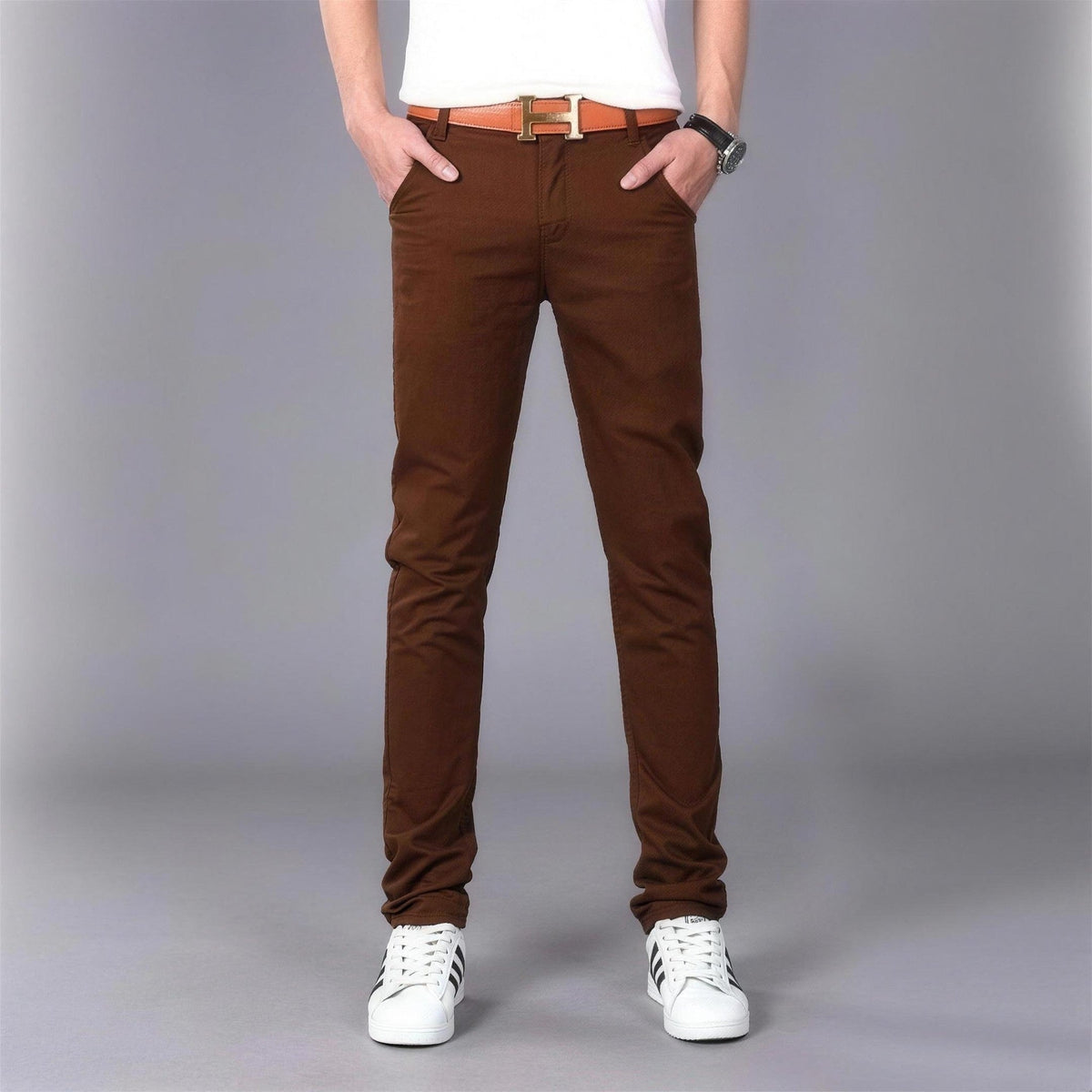 Stretch Chinohose Herren | Baumwolle | Gerades Bein