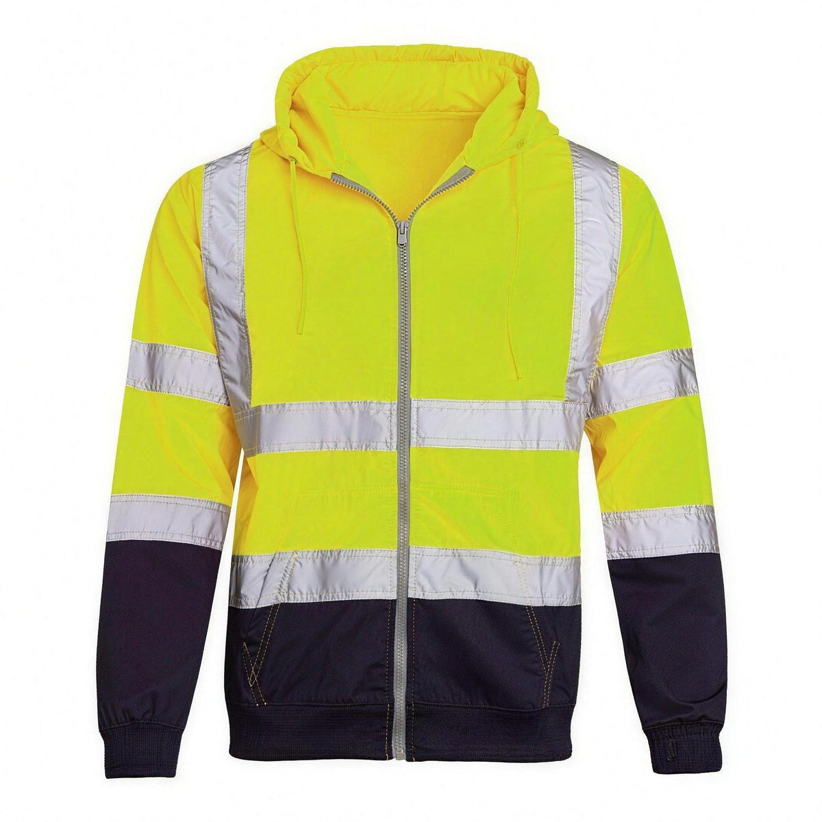 Sweatjacke Herren | Reflexstreifen | Kapuze | Reißverschluss