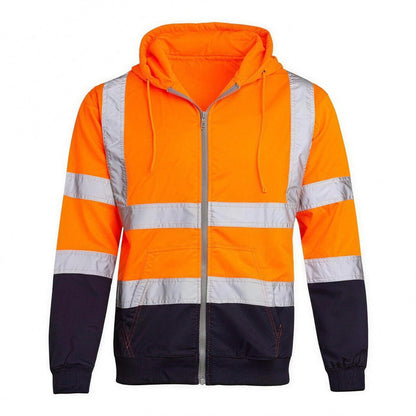 Sweatjacke Herren | Reflexstreifen | Kapuze | Reißverschluss
