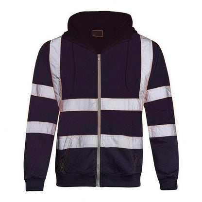 Sweatjacke Herren | Reflexstreifen | Kapuze | Reißverschluss