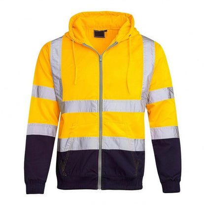 Sweatjacke Herren | Reflexstreifen | Kapuze | Reißverschluss