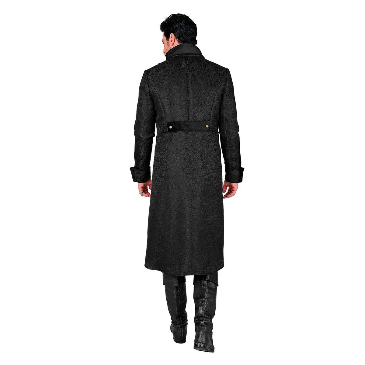 Viktorianischer Mantel Herren | Stehkragen | Samtdetails | Goldknöpfe