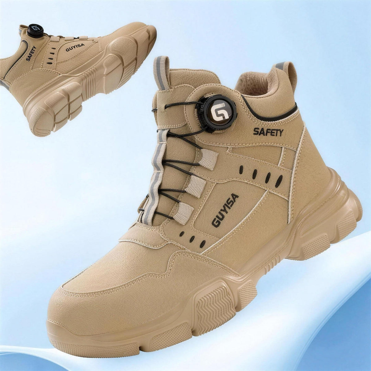 Arbeitsstiefel Herren | Stahlkappe | Drehverschluss | Knöchelhoch
