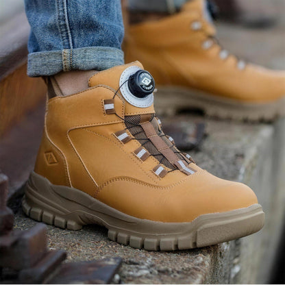 Stahlkappenstiefel Herren | Drehverschluss | Wahlweise Gefüttert