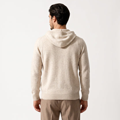 Feinstrick Hoodie Herren | Kordelzug | Langarm | Smart Casual