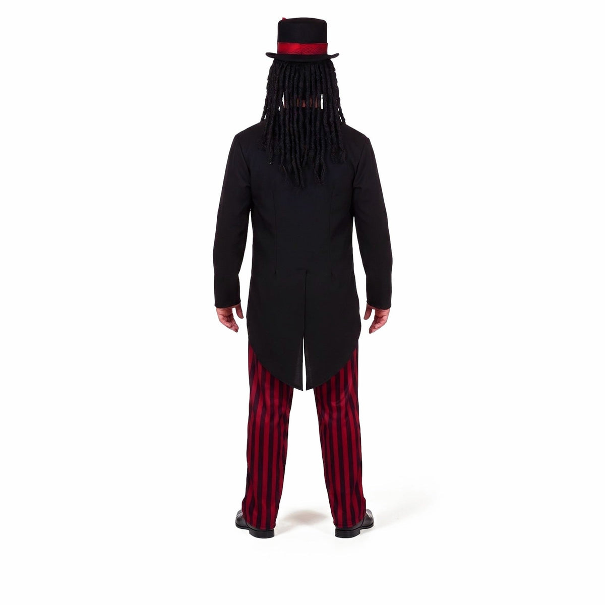 Voodoo Kostüm Herren | Frackjacke | Zylinder | Gestreifte Hose-Chaps Herrenmode