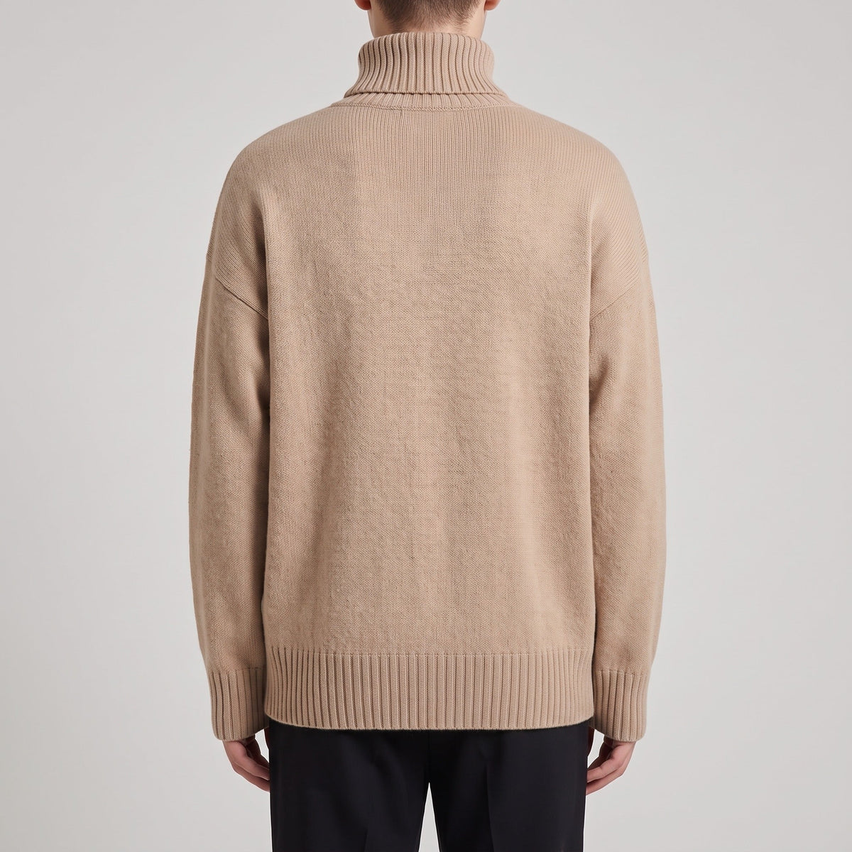 Oversized Rollkragenpullover Herren | Strick | Überschnittene Schultern