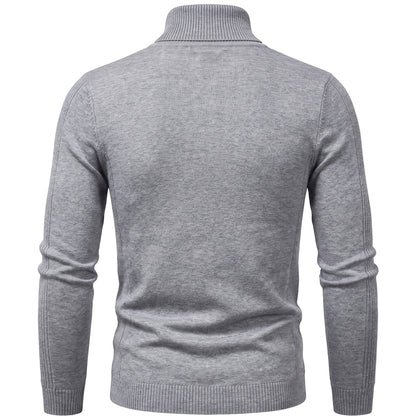 Slim Fit Rollkragenpullover Herren | Feinstrick | Rippkragen