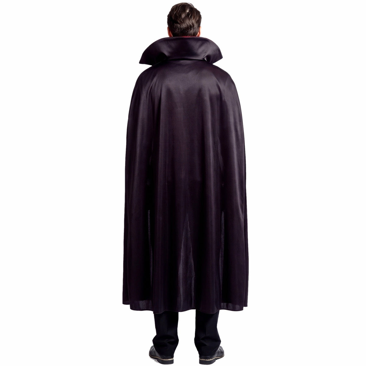 Vampir Kostüm Erwachsene | Langer Umhang | Rüschenhemd | Weste-Chaps Herrenmode