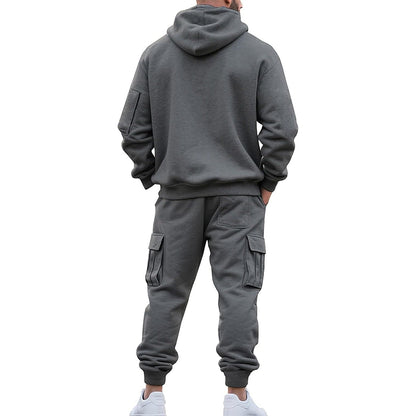 Cargo Jogginganzug Herren | Hoodie mit Reißverschlusstaschen | 6 Farben-Chaps Herrenmode
