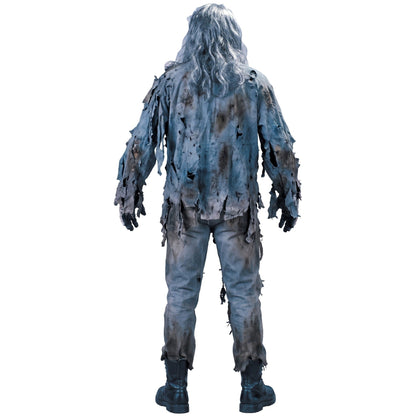 Zombie Kostüm Erwachsene | Blau | Oberteil | Hose | Maske-Chaps Herrenmode