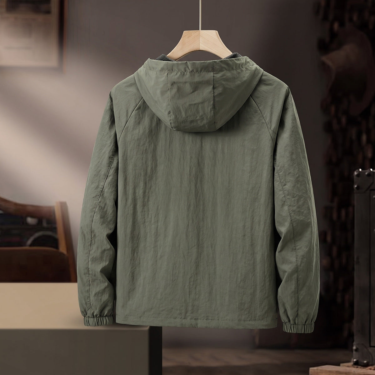 Ultraleichte Windjacke Herren | Kapuze | Wasserabweisend | Netzfutter