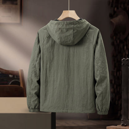 Ultraleichte Windjacke Herren | Kapuze | Wasserabweisend | Netzfutter