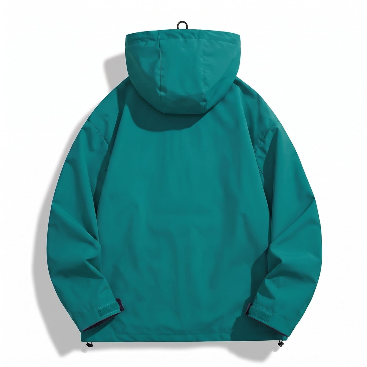 Sportliche Regenjacke Herren | Kapuze | Reißverschlusstaschen | Hüftlang