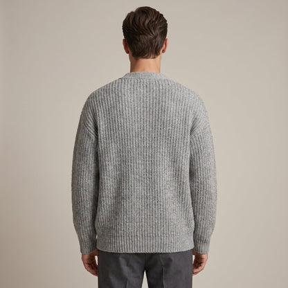 Strickjacke Herren | Rippstrick | Knopfleiste | Aufgesetzte Taschen