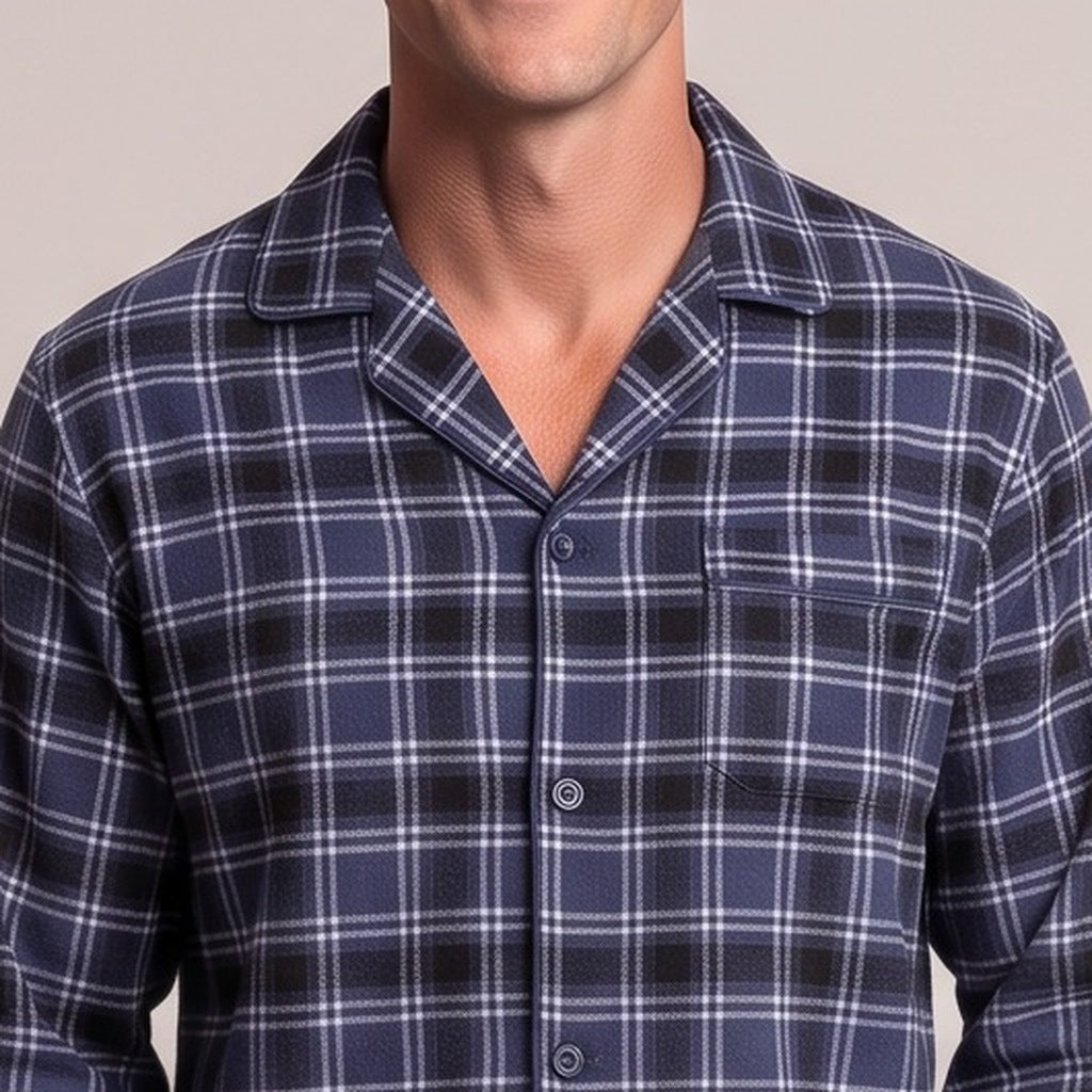 Pyjama Herren aus Flanell | Karomuster | 3 Farben