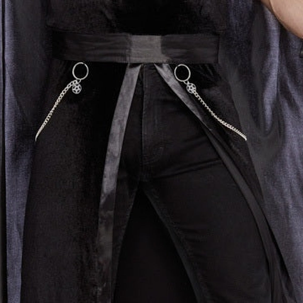 Gothic Kostüm Herren | Pentagramm Tunika | Stehkragen Umhang | Gürtel