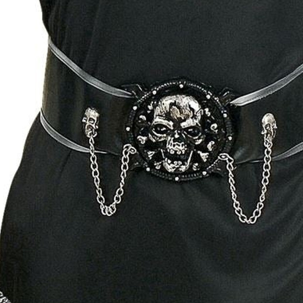 Sensenmann Kostüm | Kapuzengewand | Maske | Totenkopf Gürtel-Chaps Herrenmode