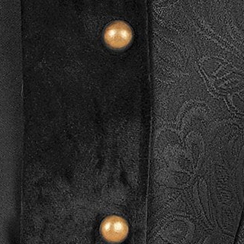 Viktorianischer Mantel Herren | Stehkragen | Samtdetails | Goldknöpfe