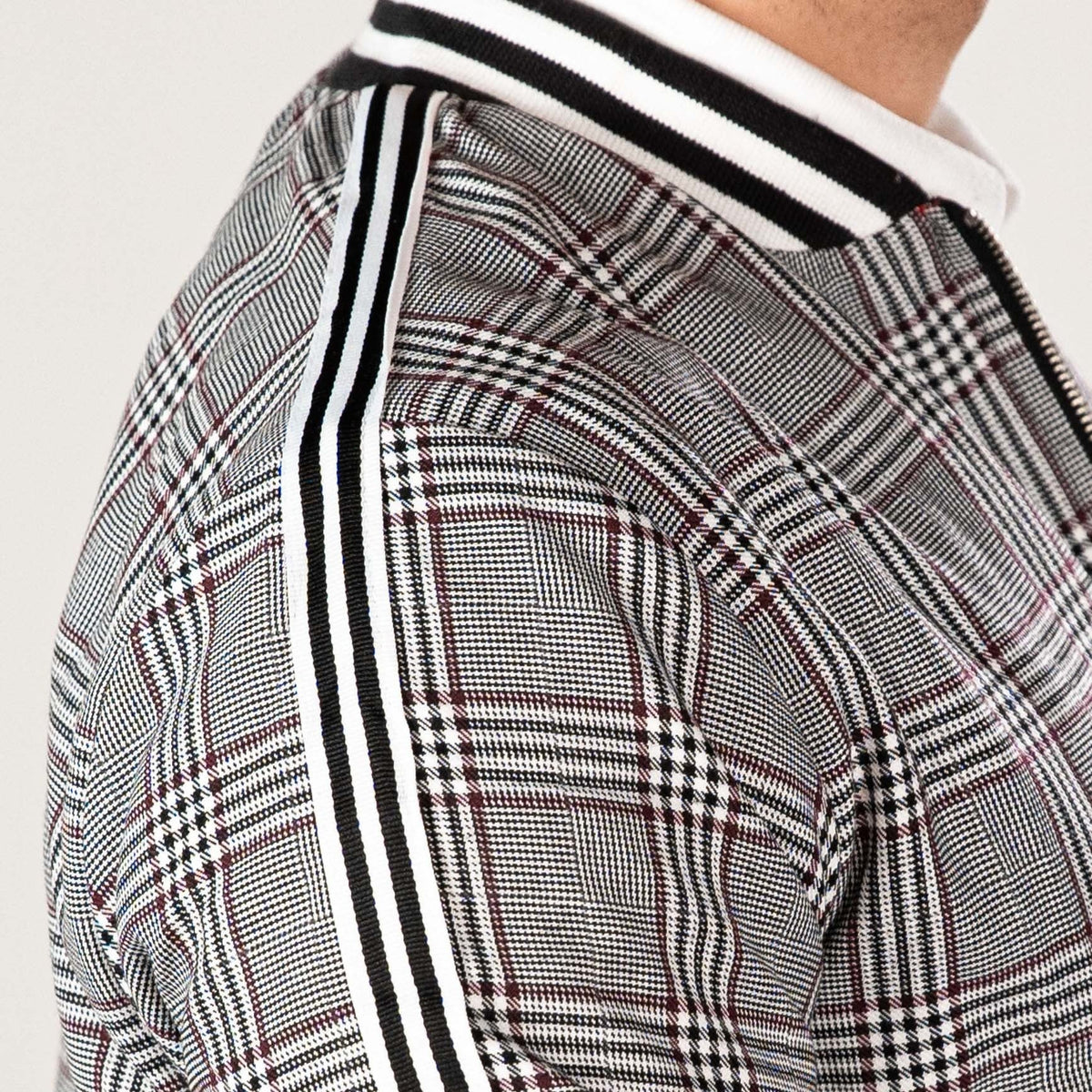 Karierter Trainingsanzug Herren | Jacke mit Reißverschluss | Jogginghose