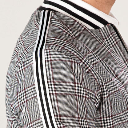 Karierter Trainingsanzug Herren | Jacke mit Reißverschluss | Jogginghose