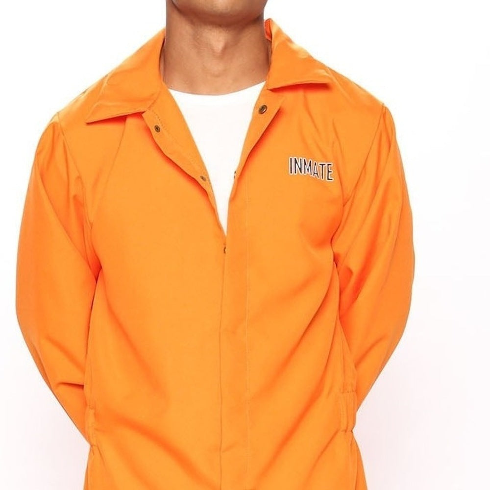 Sträflingskostüm Herren | Orange Overall | Gefangener | Halloween