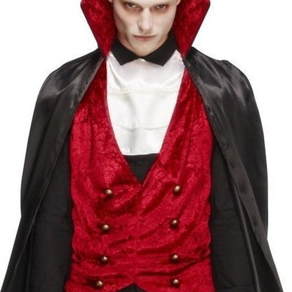 Graf Dracula Kostüm | Umhang | Samtweste | Plastron-Chaps Herrenmode