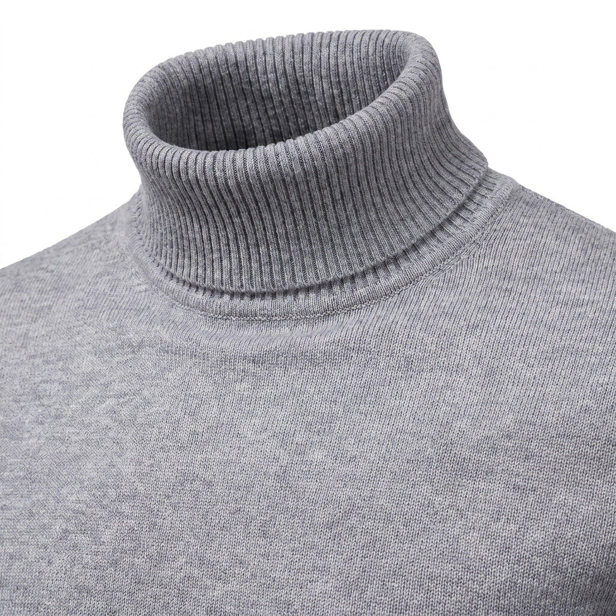 Slim Fit Rollkragenpullover Herren | Feinstrick | Rippkragen