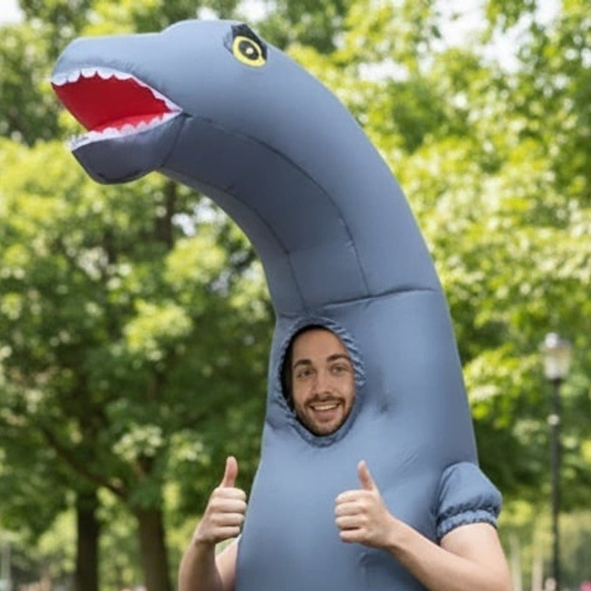 Aufblasbares Dinosaurier Kostüm | Langhals | Erwachsene