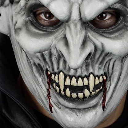 Vampir Maske | Spitze Ohren | Reißzähne | Halloween Maske
