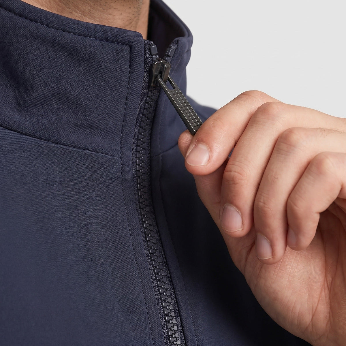 Wasserdichte Übergangsjacke Herren | Stehkragen | Leicht | Reißverschluss