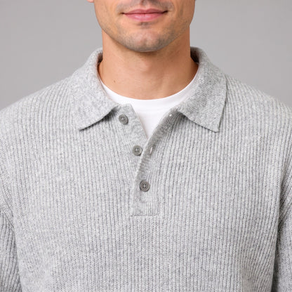 Polo Pullover Herren | Strick | Knopfleiste | Leicht