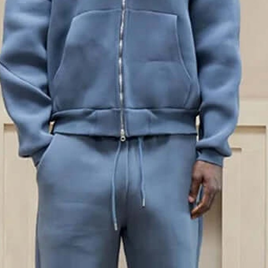 Oversized Trainingsanzug Herren | Zip Hoodie | Weite Jogginghose