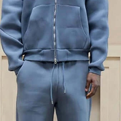 Oversized Trainingsanzug Herren | Zip Hoodie | Weite Jogginghose