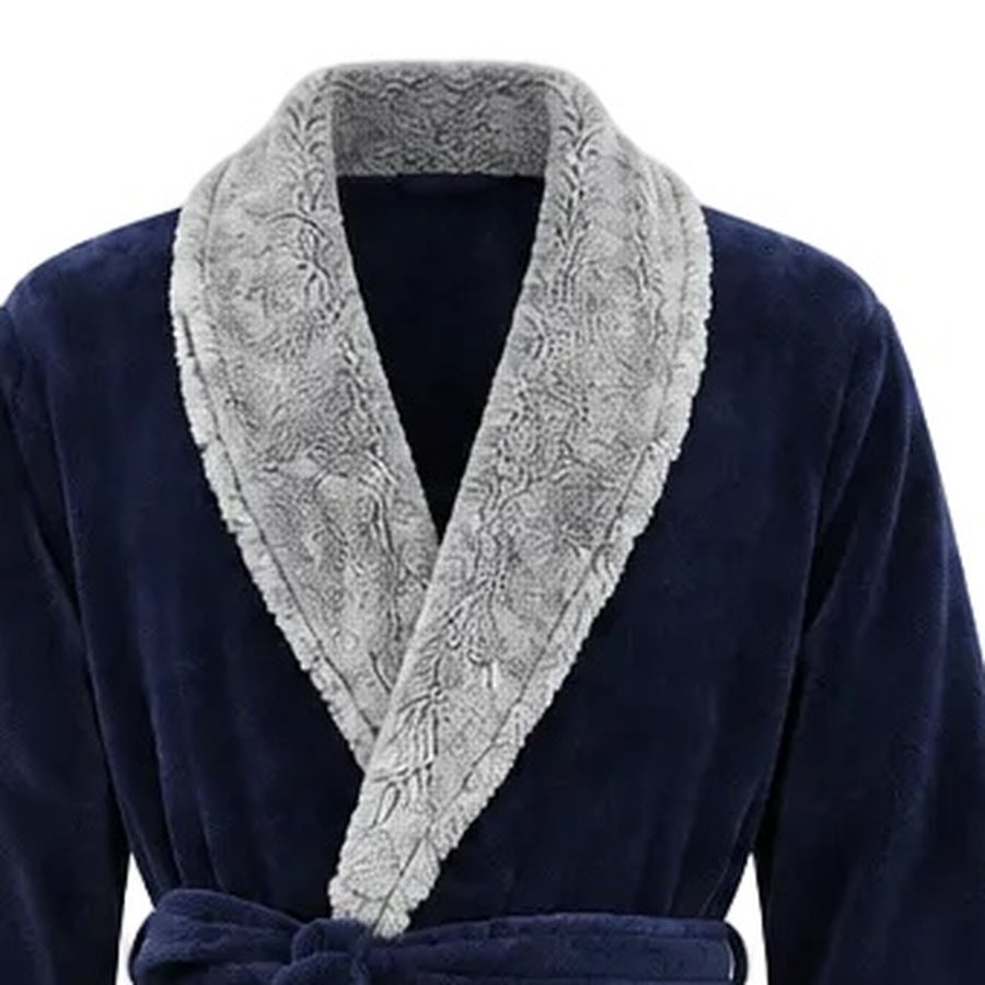 Korallenfleece Bademantel Herren | Schalkragen | 3 Farben