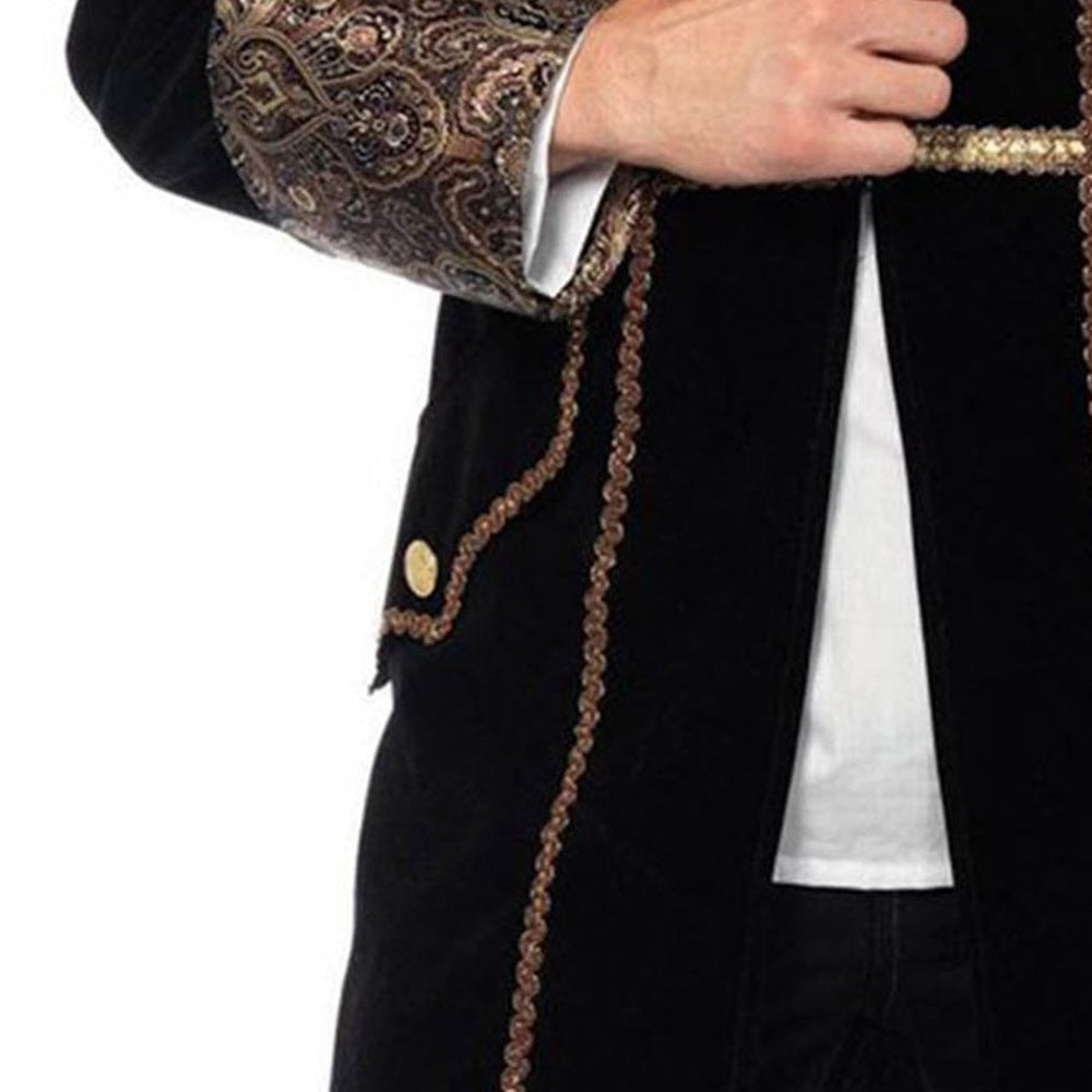 Vampir Samtjacke | Brokat Manschetten | Spitzenkragen
