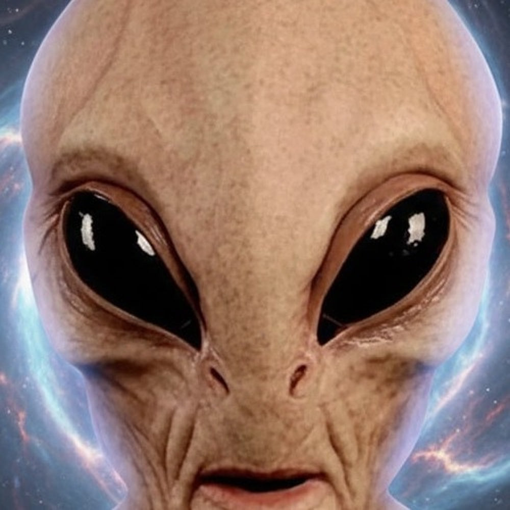Alien Maske | Latex | Vollkopf mit Halsteil | Große Augen