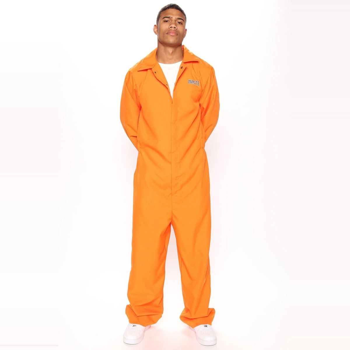 Sträflingskostüm Herren | Orange Overall | Gefangener | Halloween
