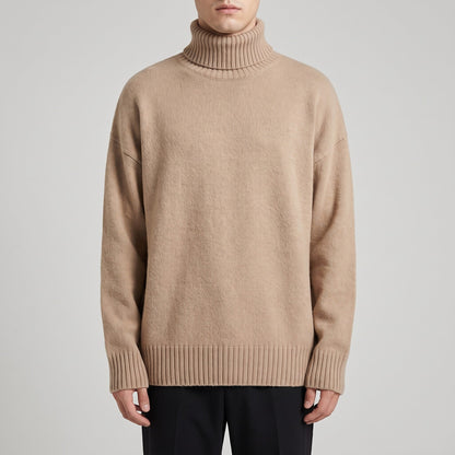 Oversized Rollkragenpullover Herren | Strick | Überschnittene Schultern